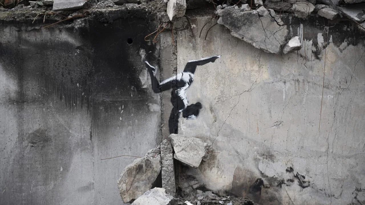 Art Vs War: Banksy And C215 In Borodianka, Ukraine